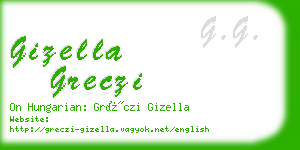 gizella greczi business card